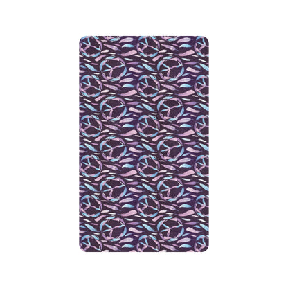 Peace Sign Feather Design Print Rubber Doormat