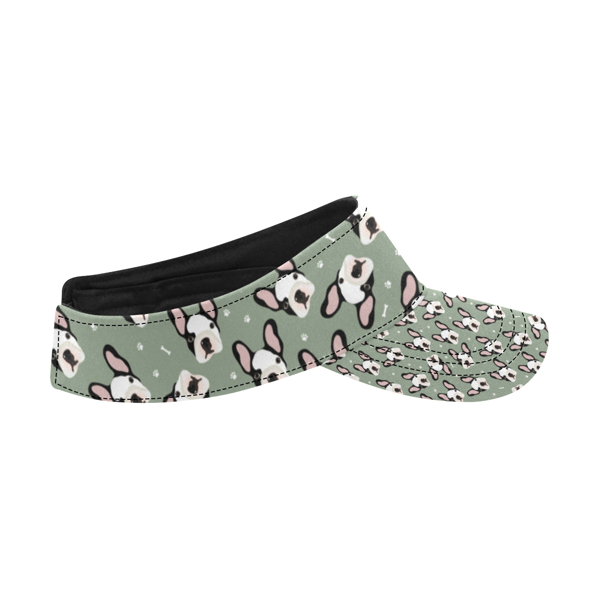 Boston Terrier Pattern Print Design 05 Unisex Sun Visor