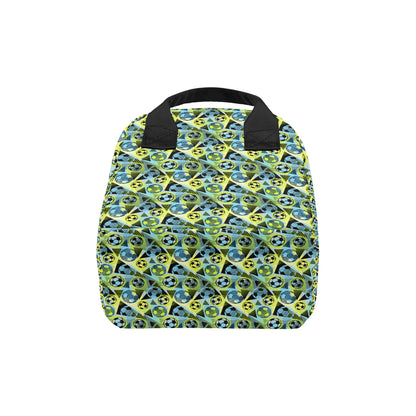 Soccer Ball Themed Print Design Insulated Lunch Bag
