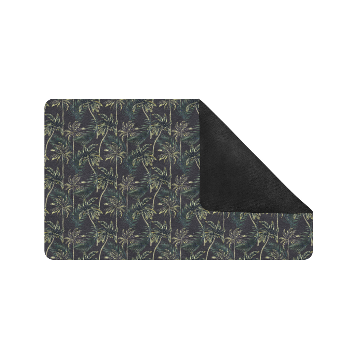 Palm Tree Background Design Print Rubber Doormat