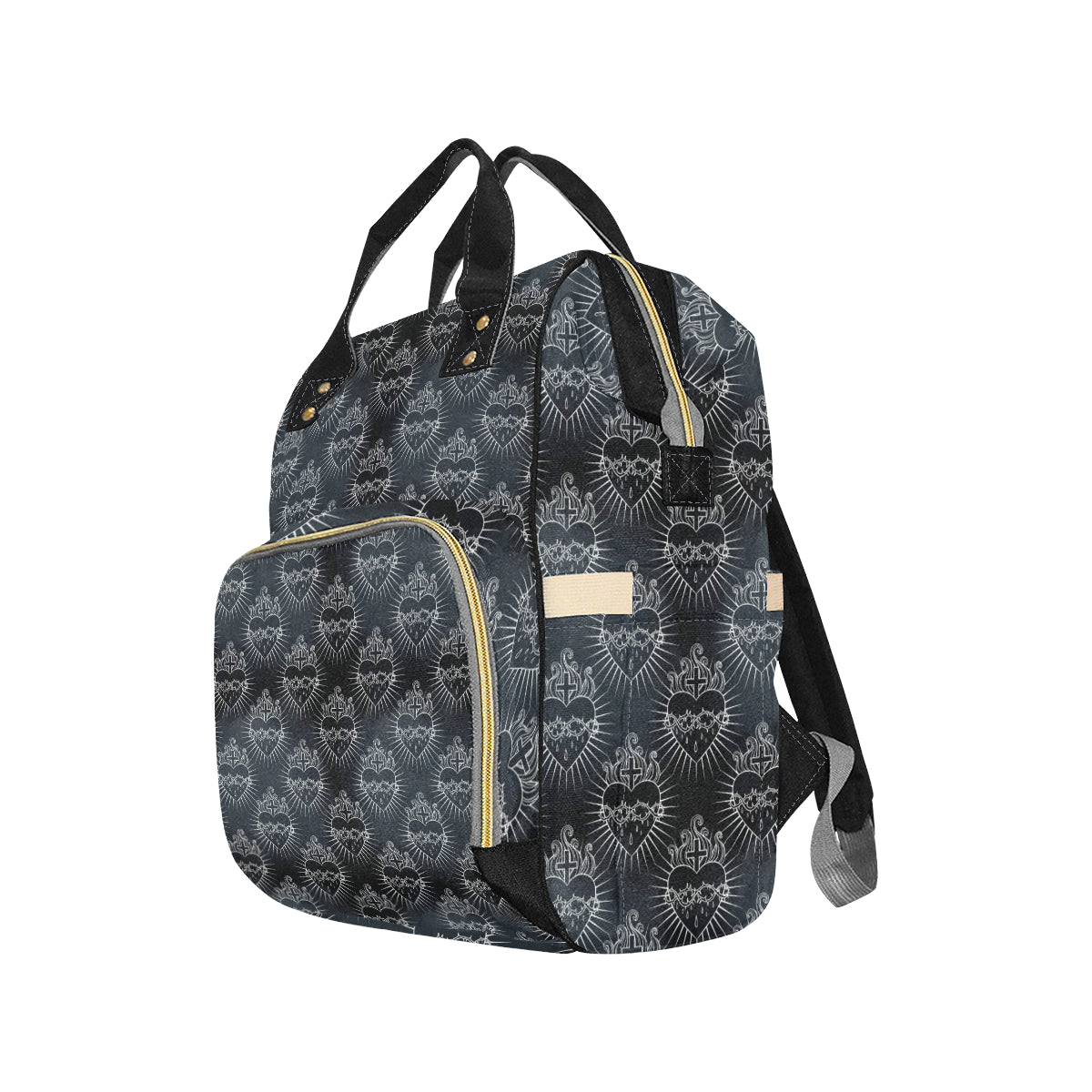 Christian Heart Tattoo Style Diaper Bag Backpack