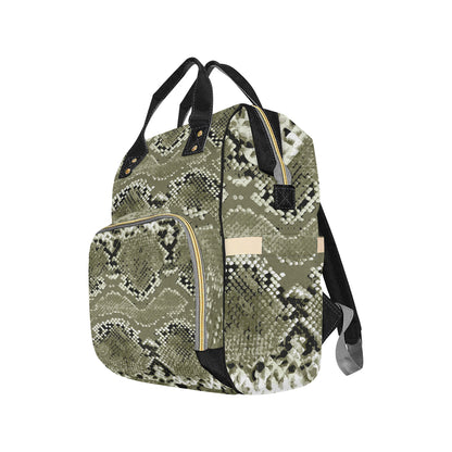 Python Pattern Print Design A04 Diaper Bag Backpack