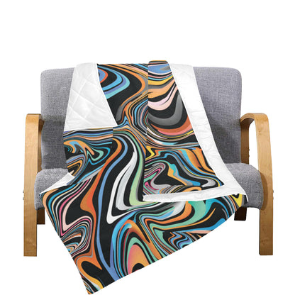 Liquid Pattern Print Design 02 Premium Quilt