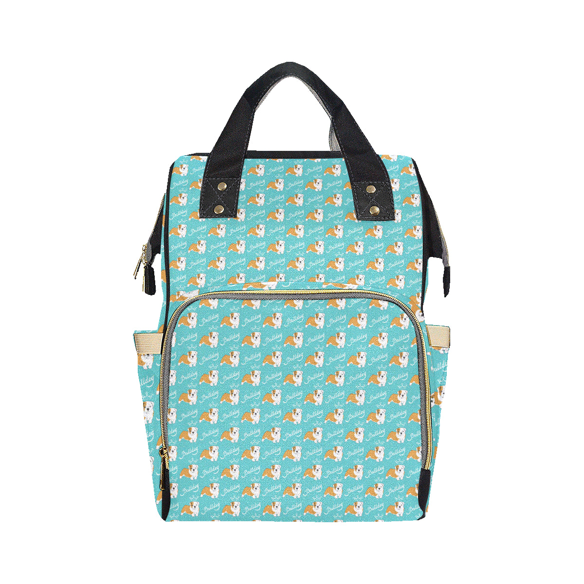Bulldogs Pattern Print Design 05 Diaper Bag Backpack