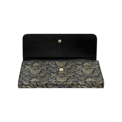 Brocade Pattern Print Design 04 Women's Trifold Wallet