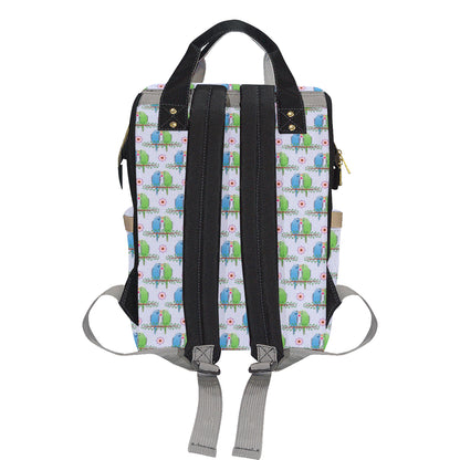 Budgerigar Pattern Print Design 05 Diaper Bag Backpack