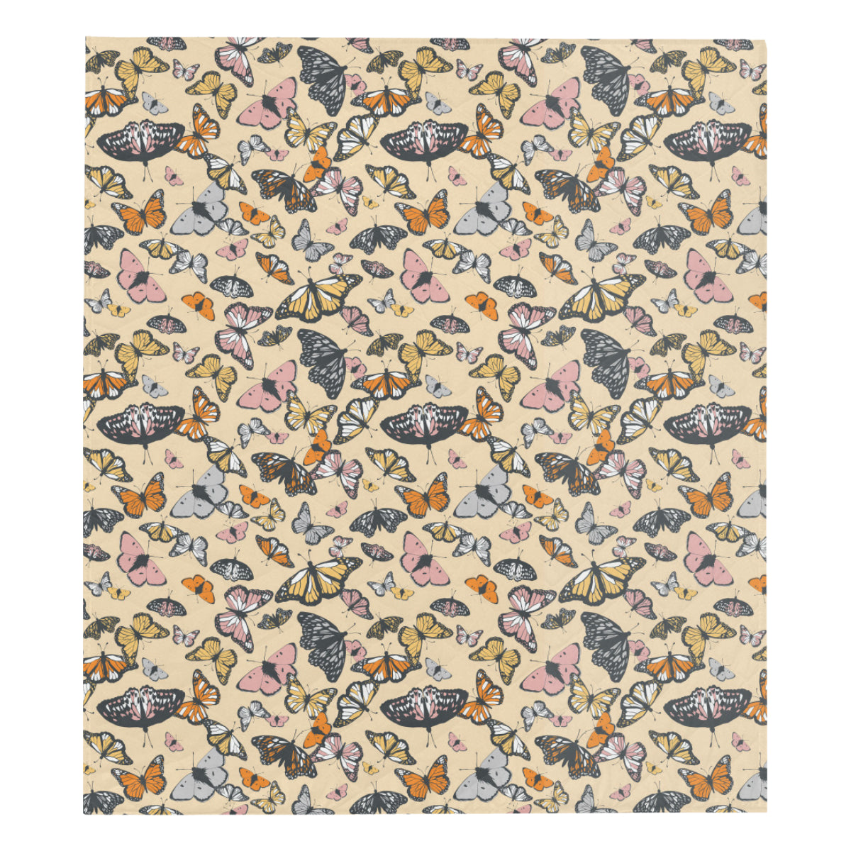 Butterfly Pattern Print Design 04 Premium Quilt