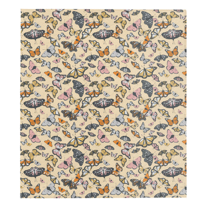 Butterfly Pattern Print Design 04 Premium Quilt