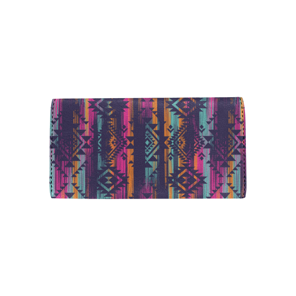 Line Tribal Aztec Women's Trifold Wallet