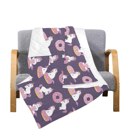 Donut Unicorn Pattern Print Design DN011 Premium Quilt