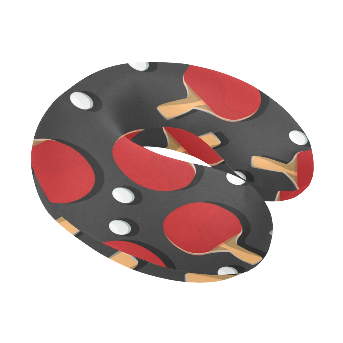 Ping Pong Pattern Print Design A05 U-Shaped Travel Neck Pillow