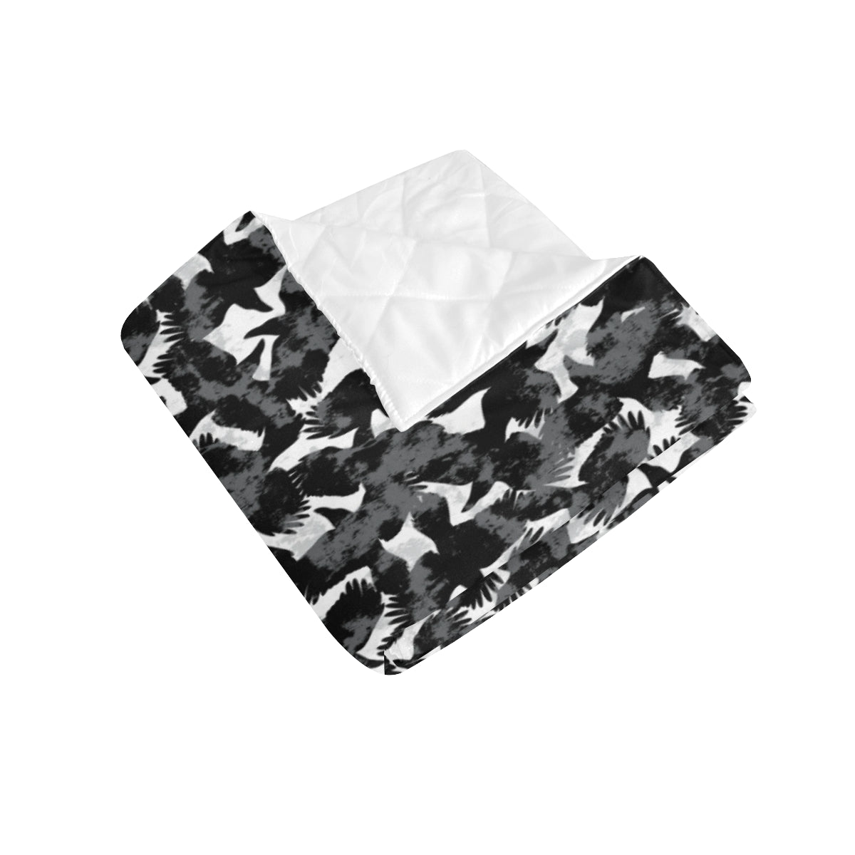 Crow Pattern Print Design 01 Premium Quilt