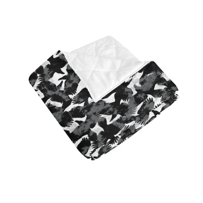 Crow Pattern Print Design 01 Premium Quilt