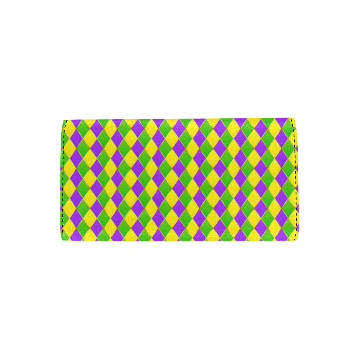 Mardi Gras Pattern Print Design 01 Women's Trifold Wallet