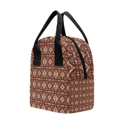 Navajo Native Color Print Pattern Insulated Lunch Bag