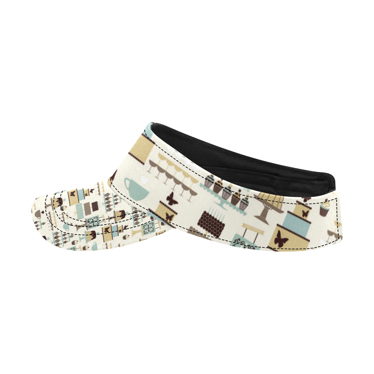 Cake Pattern Print Design 02 Unisex Sun Visor