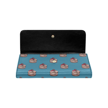 Pancake Pattern Print Design A03 Women's Trifold Wallet
