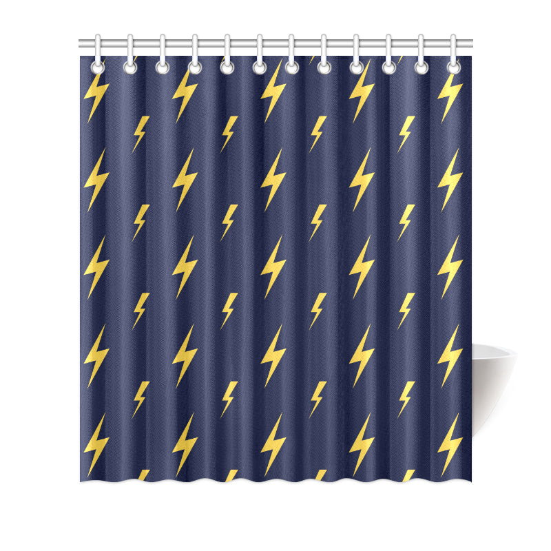 Lightning Thunder Pattern Print Design 03 Shower Curtain