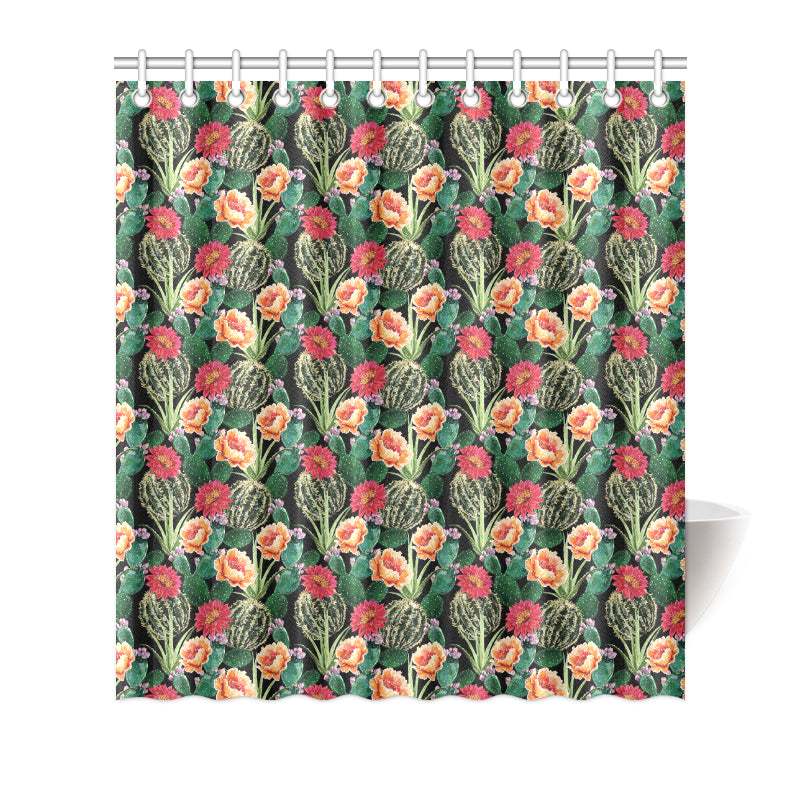 Cactus Pattern Print Design 06 Shower Curtain
