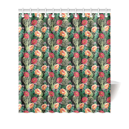 Cactus Pattern Print Design 06 Shower Curtain