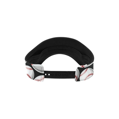 Baseball Black Background Unisex Sun Visor
