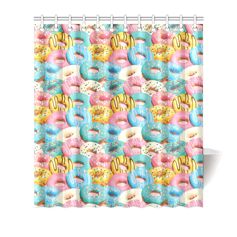 Donut Pattern Print Design DN01 Shower Curtain