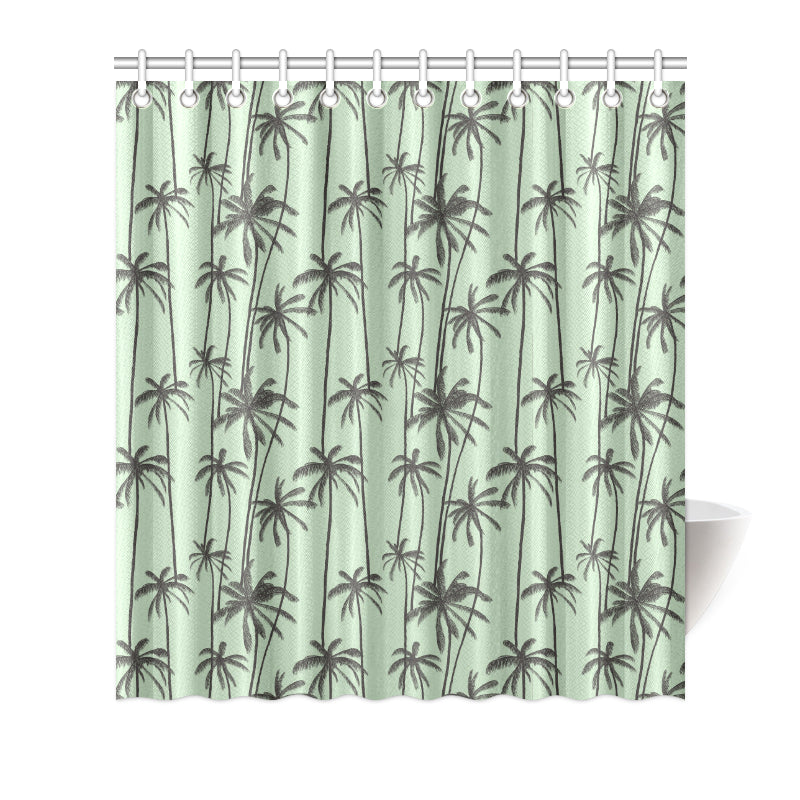 Palm Tree Pattern Print Design A04 Shower Curtain