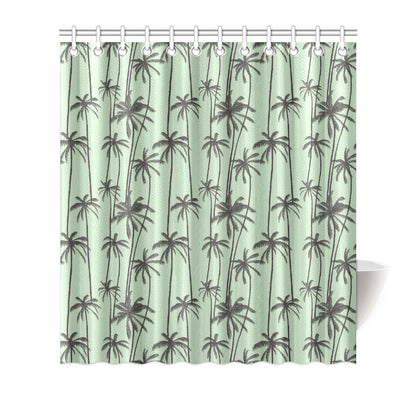 Palm Tree Pattern Print Design A04 Shower Curtain
