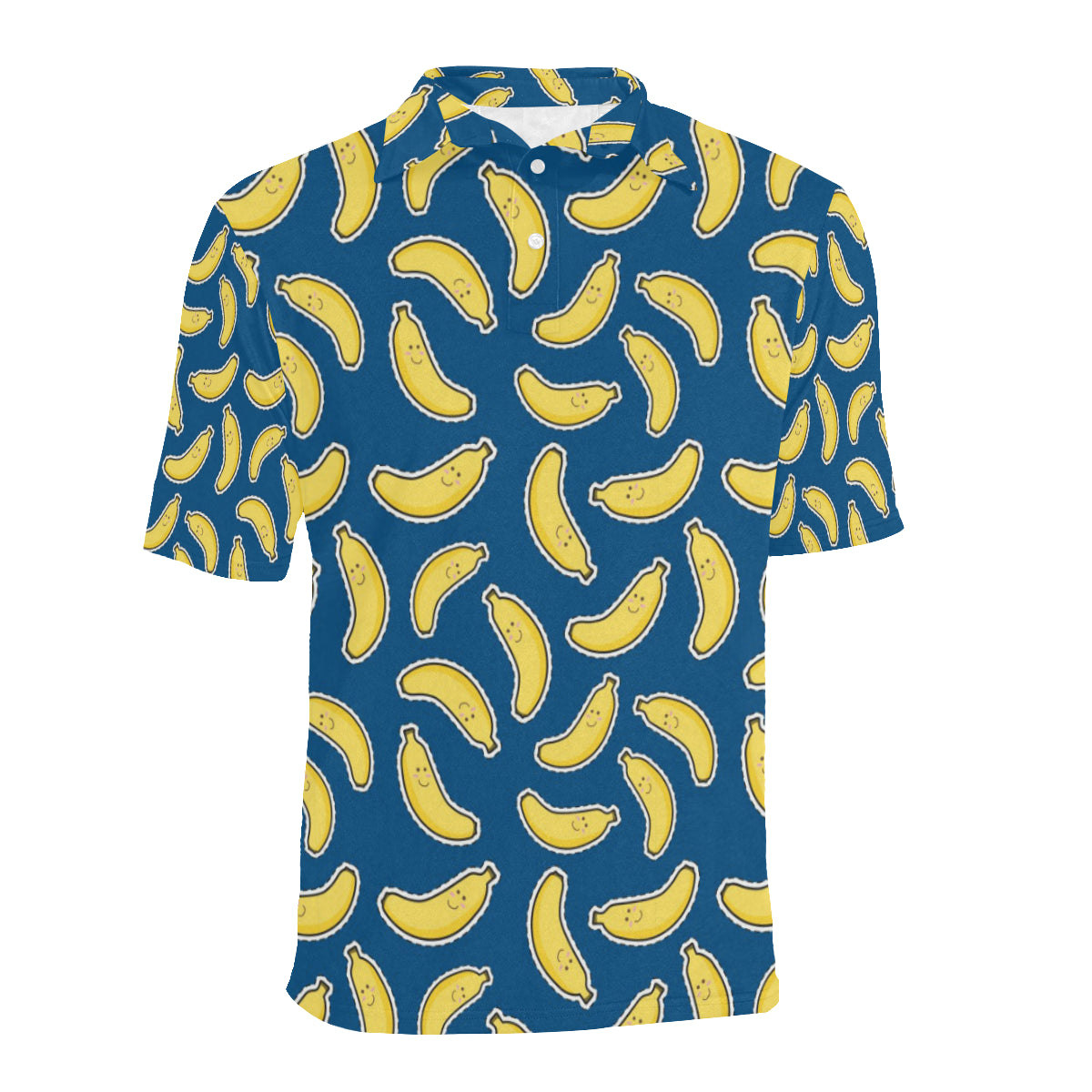 Banana Pattern Print Design BA03 Men Polo Shirt