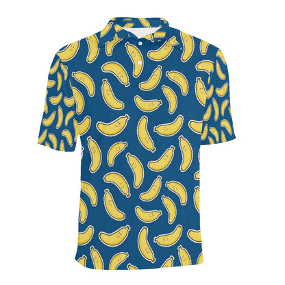 Banana Pattern Print Design BA03 Men Polo Shirt