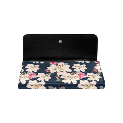 Lily Pattern Print Design LY04 Women's Trifold Wallet