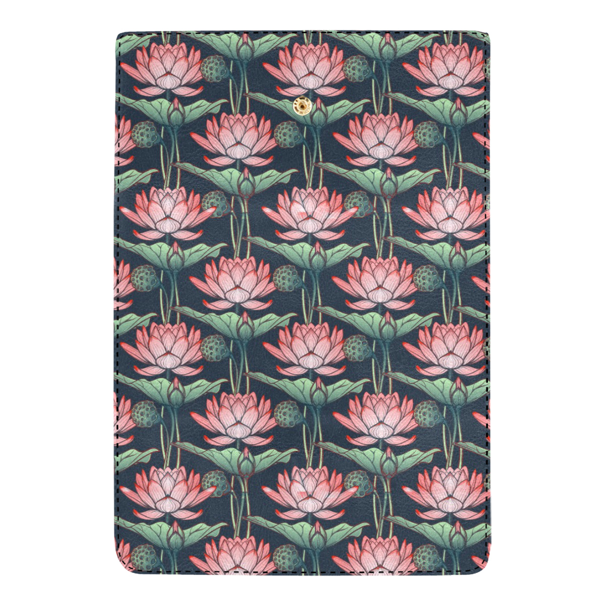 Water Lily Pattern Print Design WL03 Women's Trifold Wallet