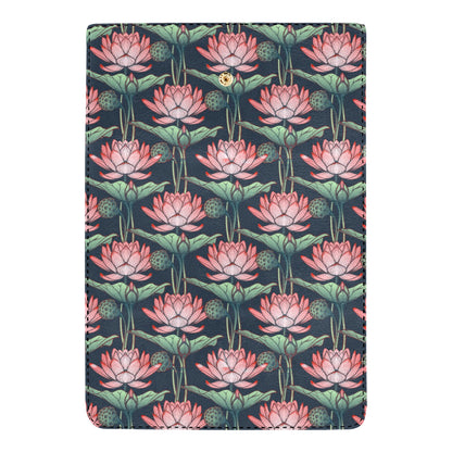 Water Lily Pattern Print Design WL03 Women's Trifold Wallet