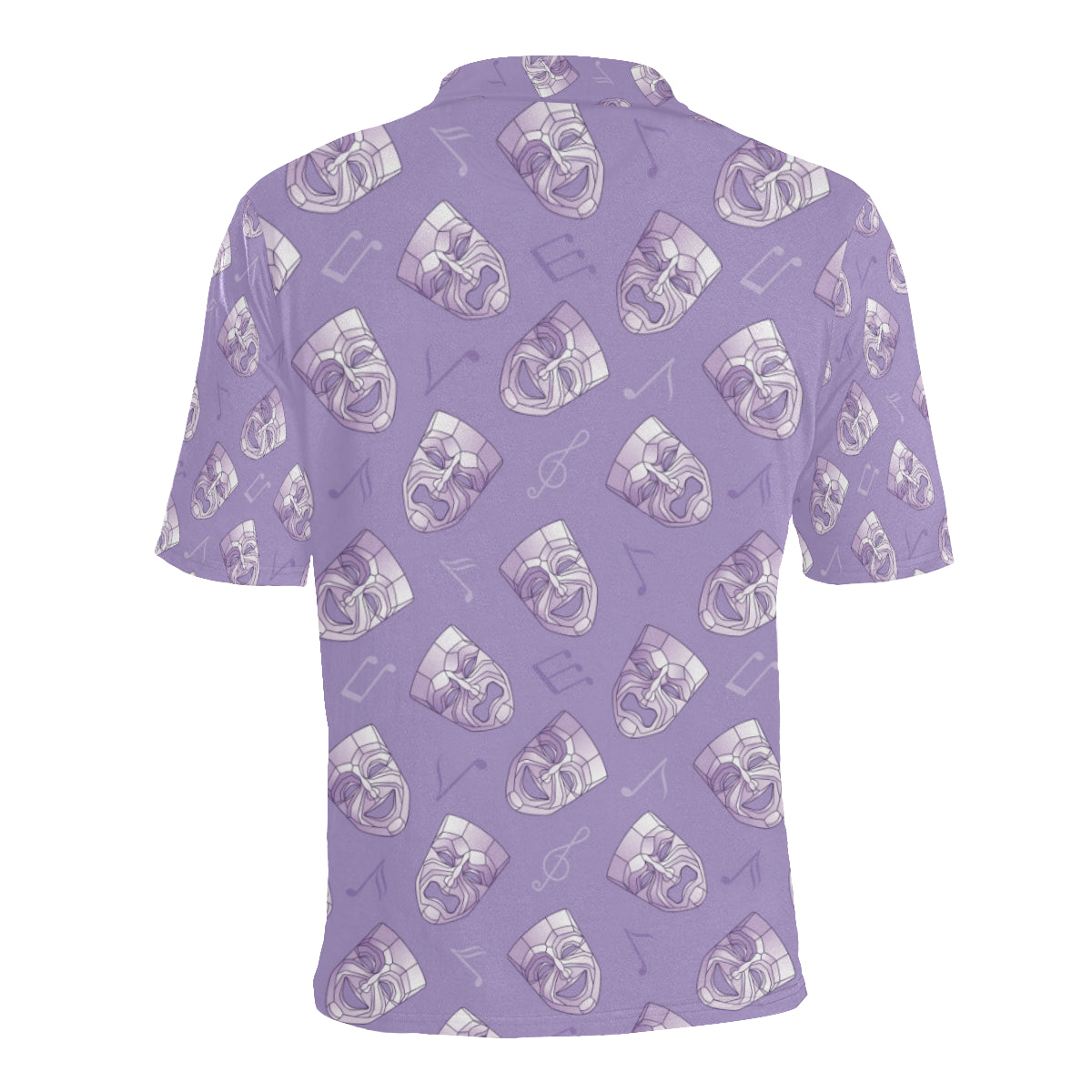 Acting Mask Pattern Print Design 05 Men Polo Shirt