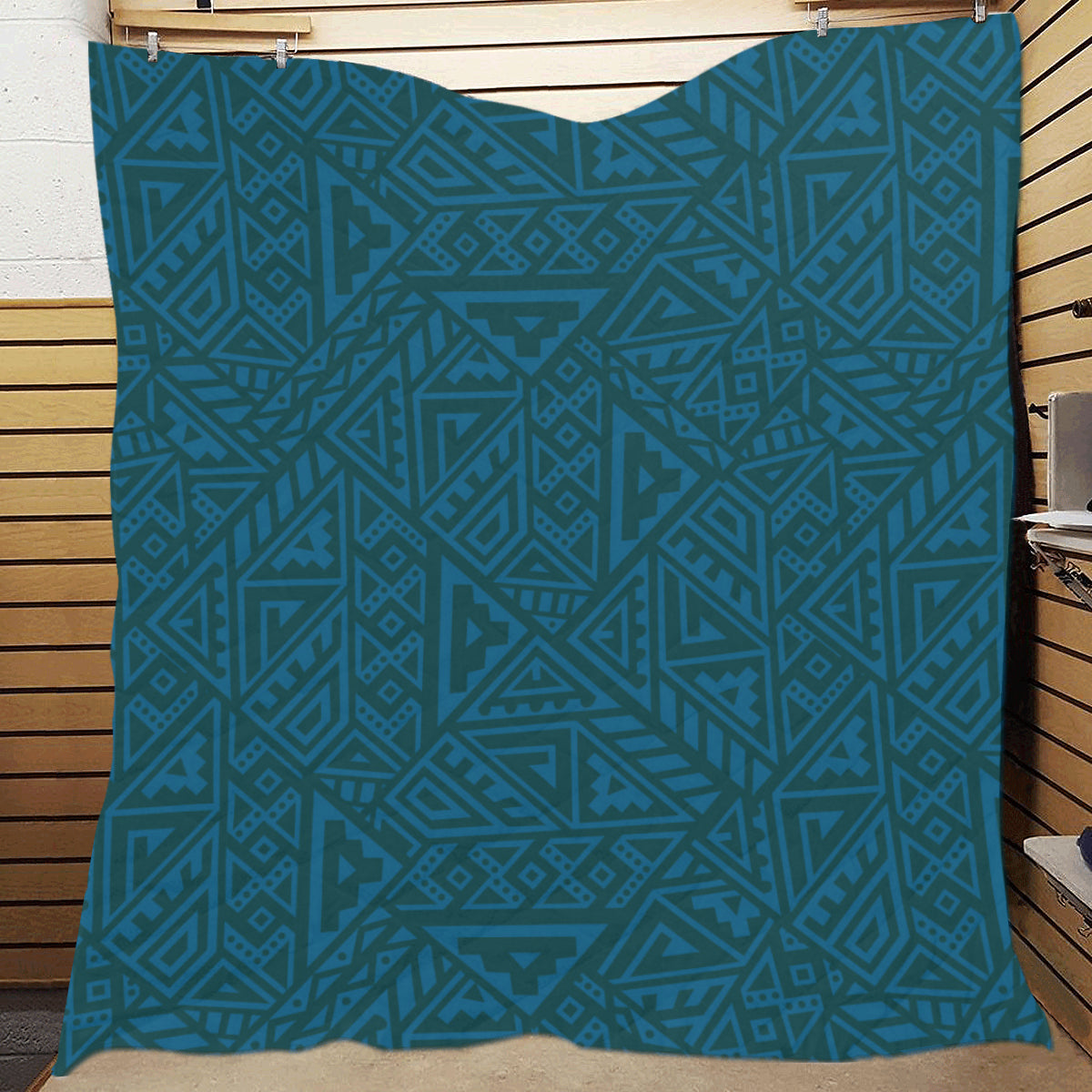 Maori Pattern Print Design 03 Premium Quilt