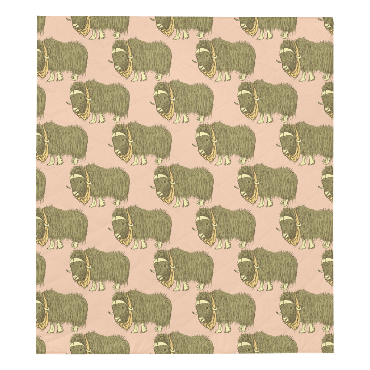 Yak Pattern Print Design 01 Premium Quilt