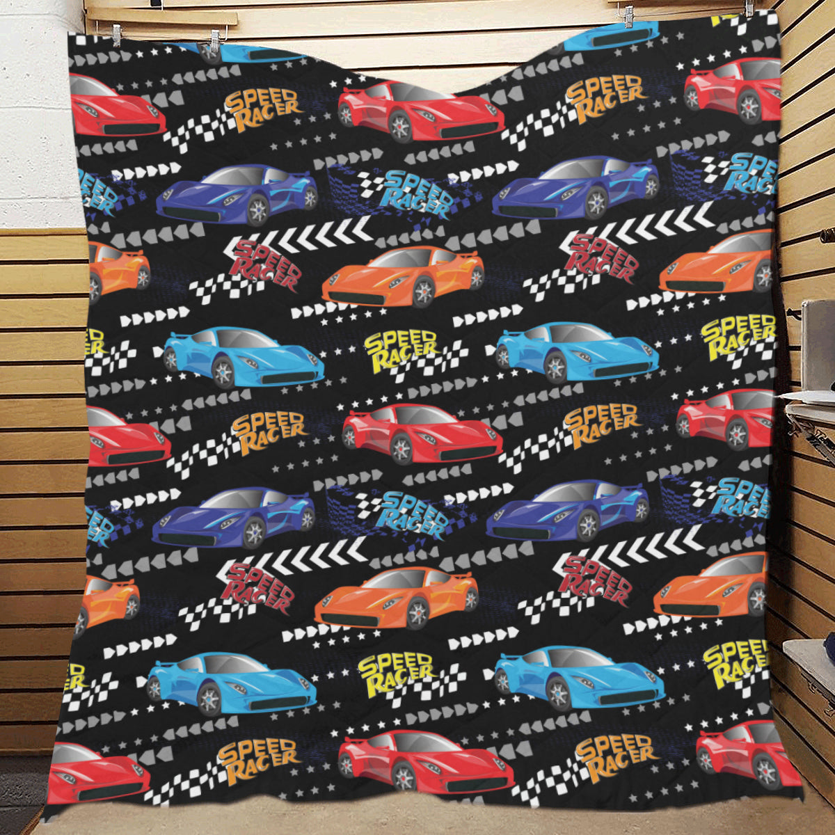 Racing Pattern Print Design A05 Premium Quilt