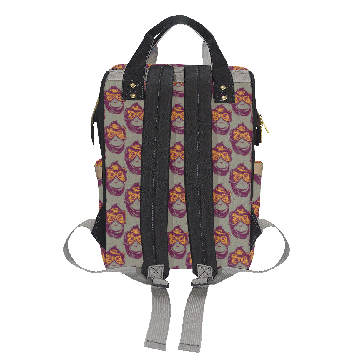 Chimpanzee Pattern Print Design 02 Diaper Bag Backpack