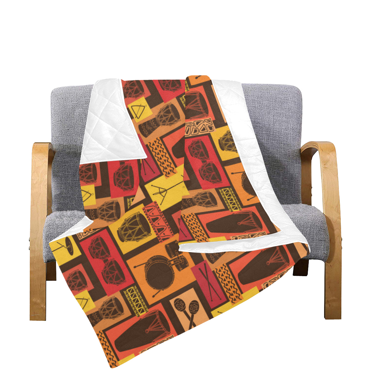 Percussion Pattern Print Design 02 Premium Quilt