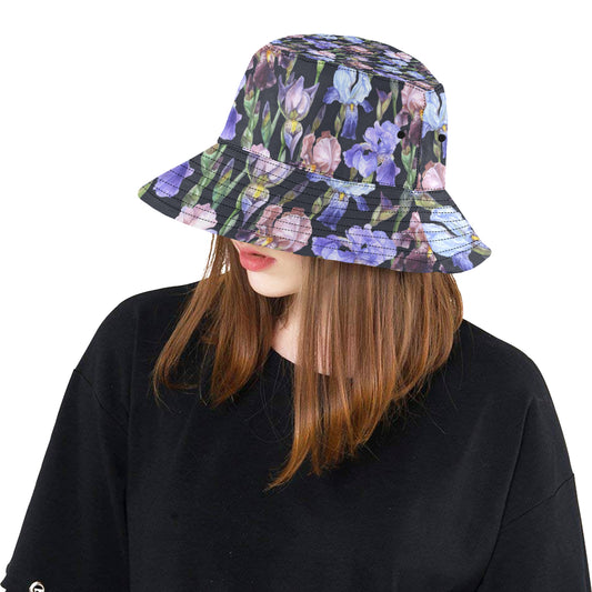 Iris Pattern Print Design IR04 Unisex Bucket Hat