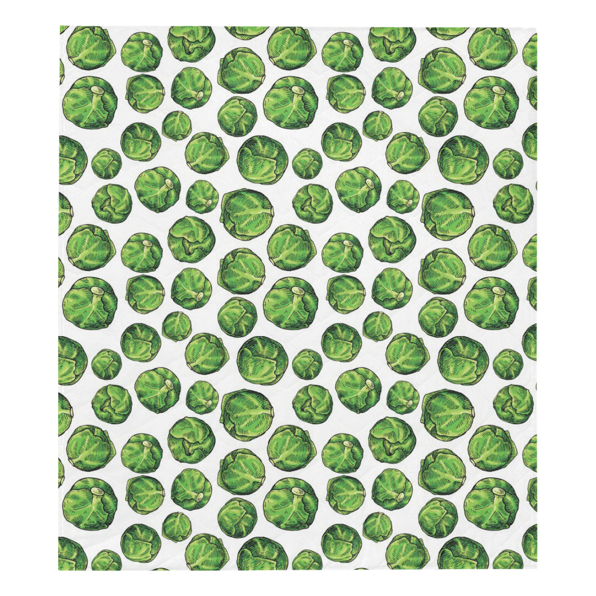 Brussels Sprouts Pattern Print Design 02 Premium Quilt