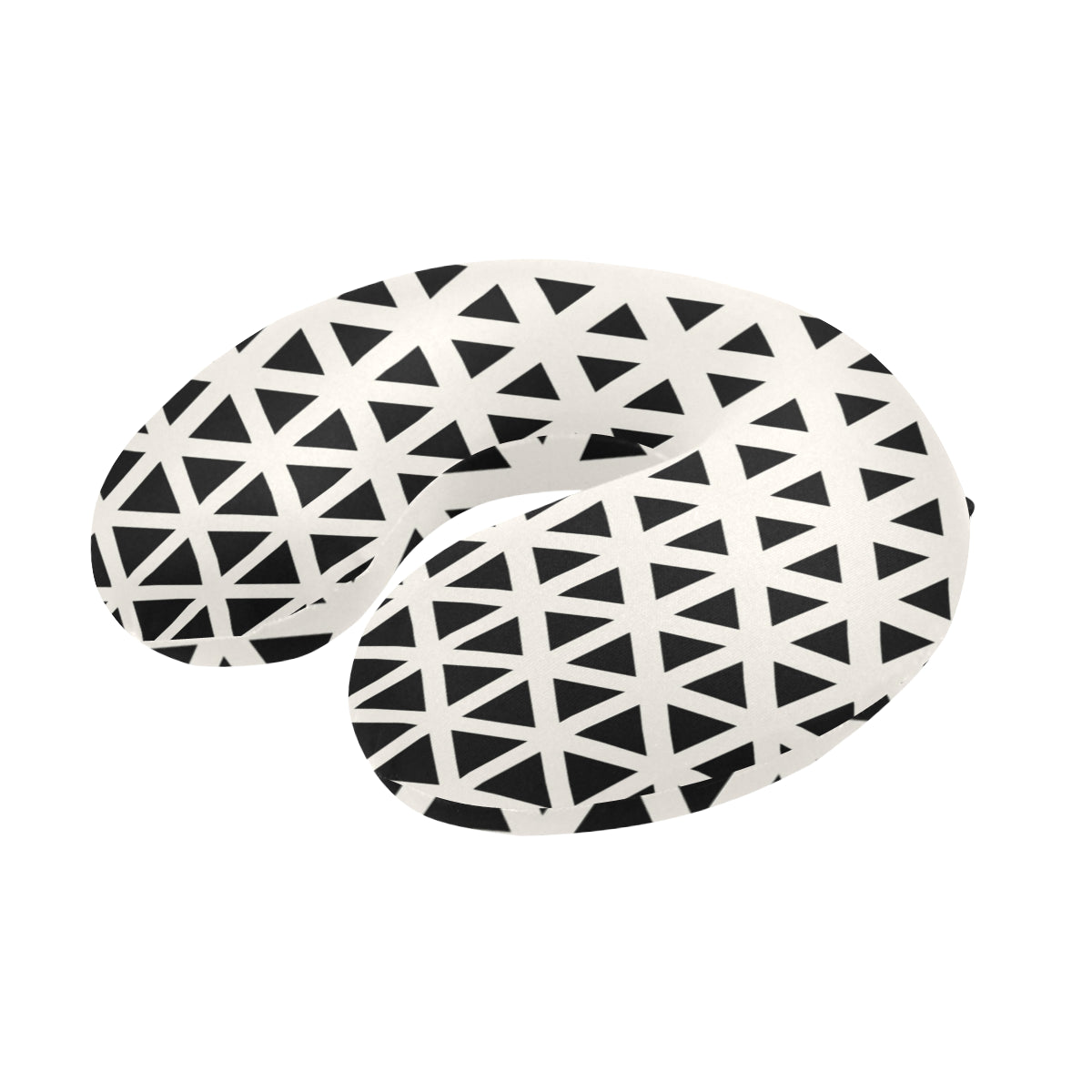 Geometric Black White Pattern Print Design 03 U-Shaped Travel Neck Pillow