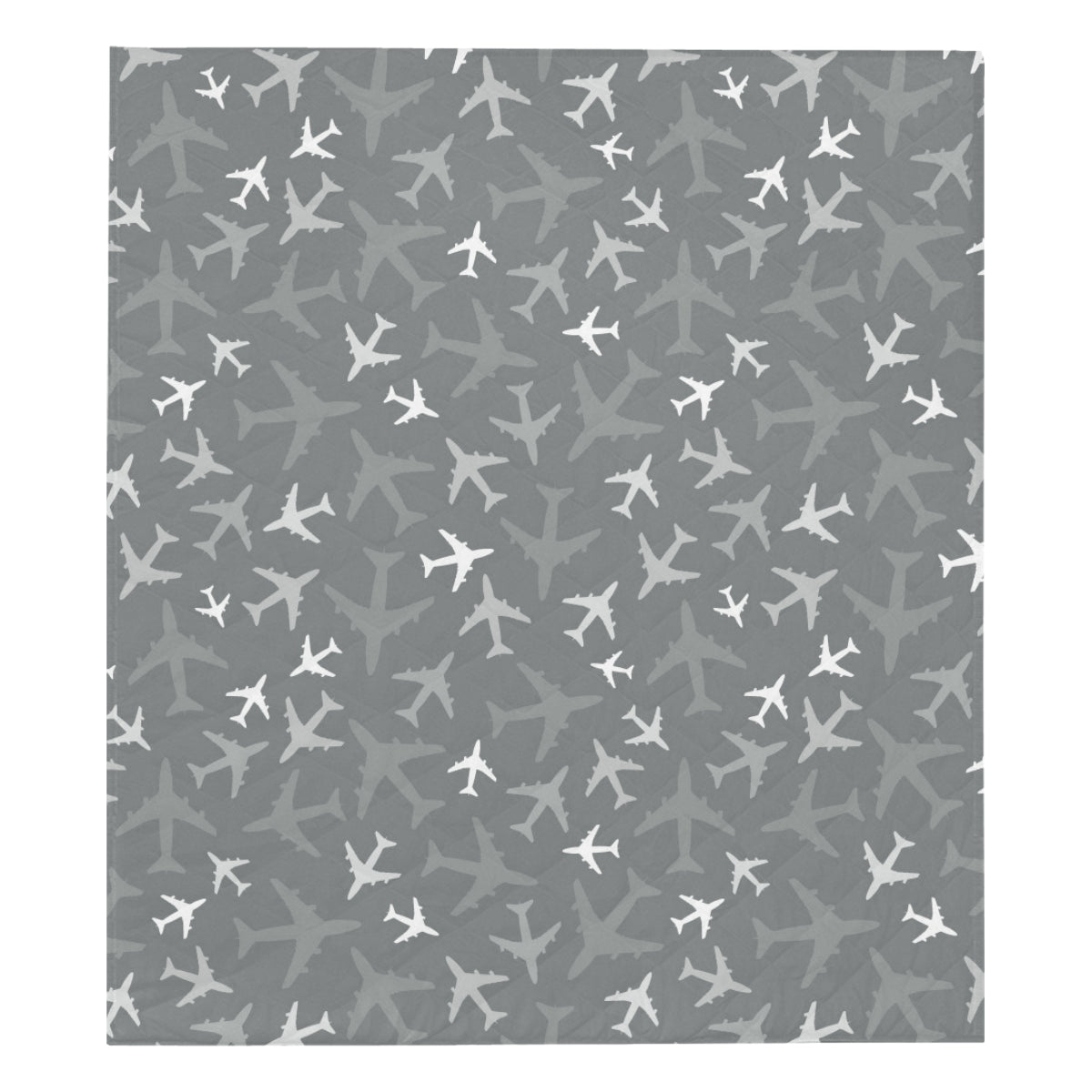 Airplane Pattern Print Design 02 Premium Quilt