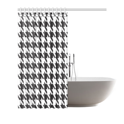 Cat HoundstoothPattern Print Design 01 Shower Curtain