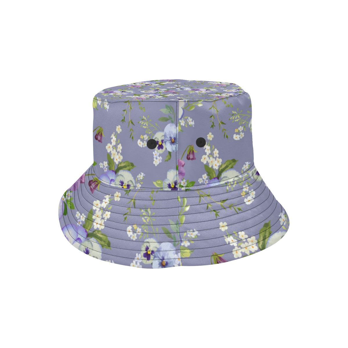 Pansy Pattern Print Design PS05 Unisex Bucket Hat
