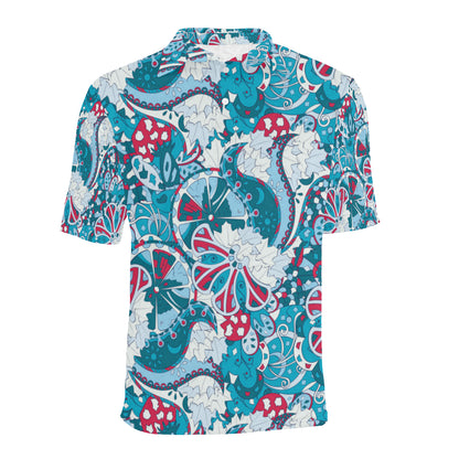 Funky Retro Pattern Print Design A05 Men Polo Shirt