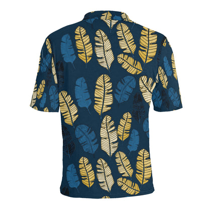 Banana Leaf Pattern Print Design BL09 Men Polo Shirt