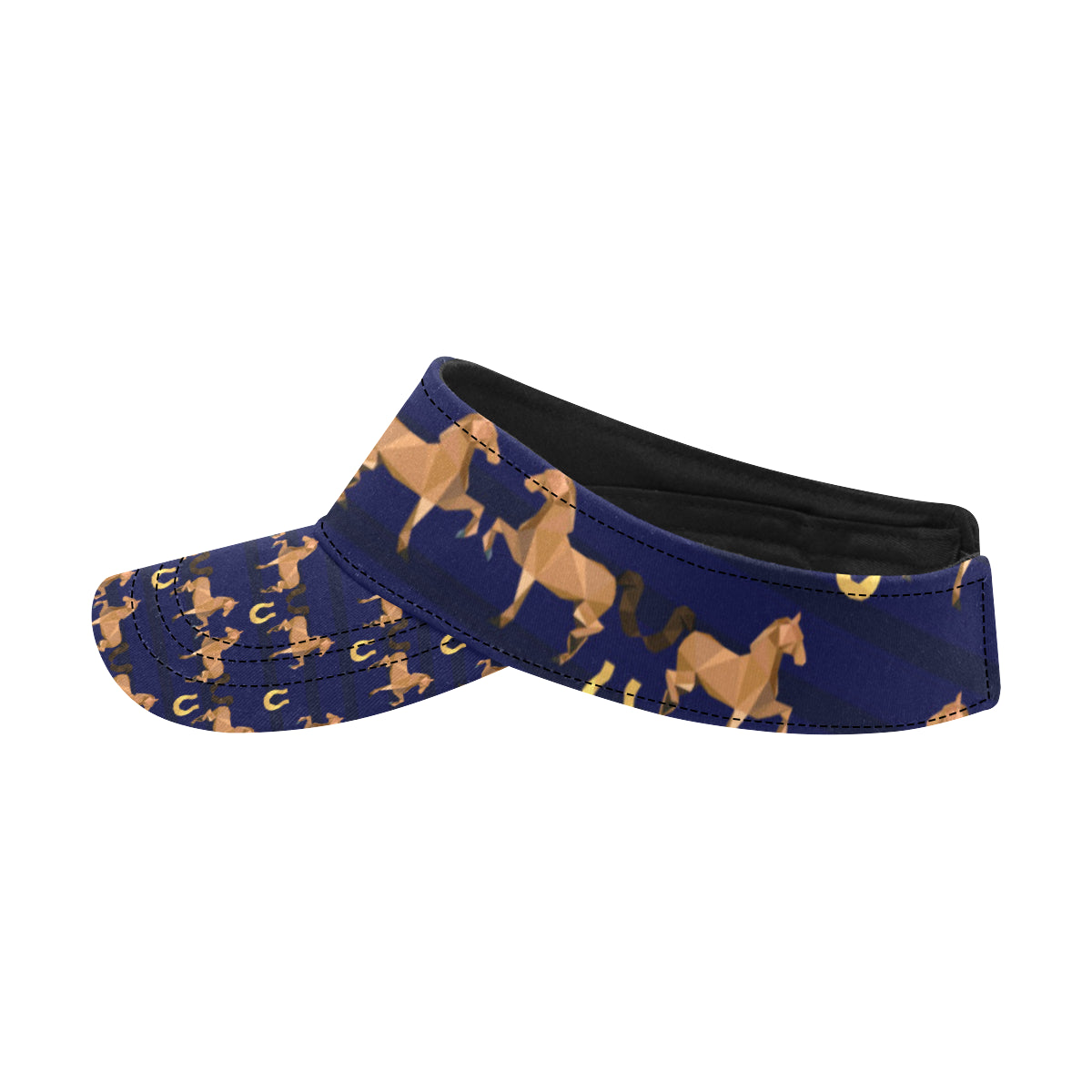 Horse Luxury Themed Pattern Print Unisex Sun Visor