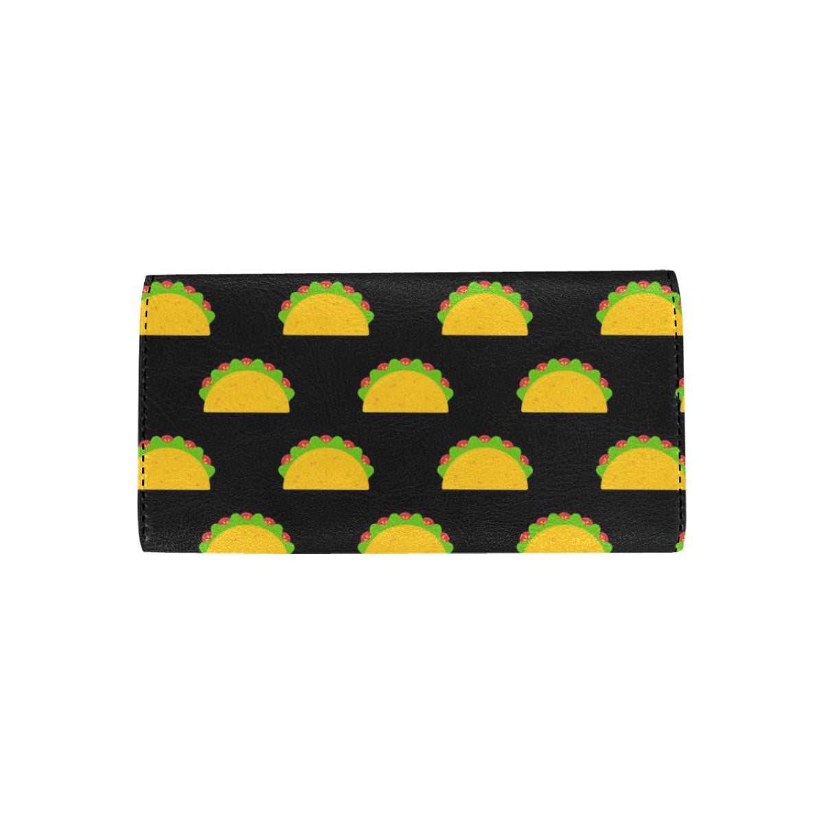 Taco Pattern Print Design TC06 Women's Trifold Wallet