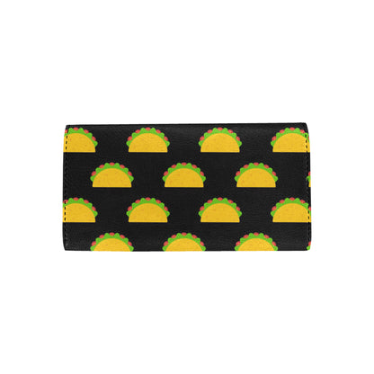 Taco Pattern Print Design TC06 Women's Trifold Wallet